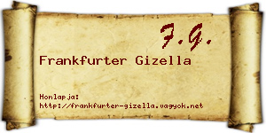 Frankfurter Gizella névjegykártya